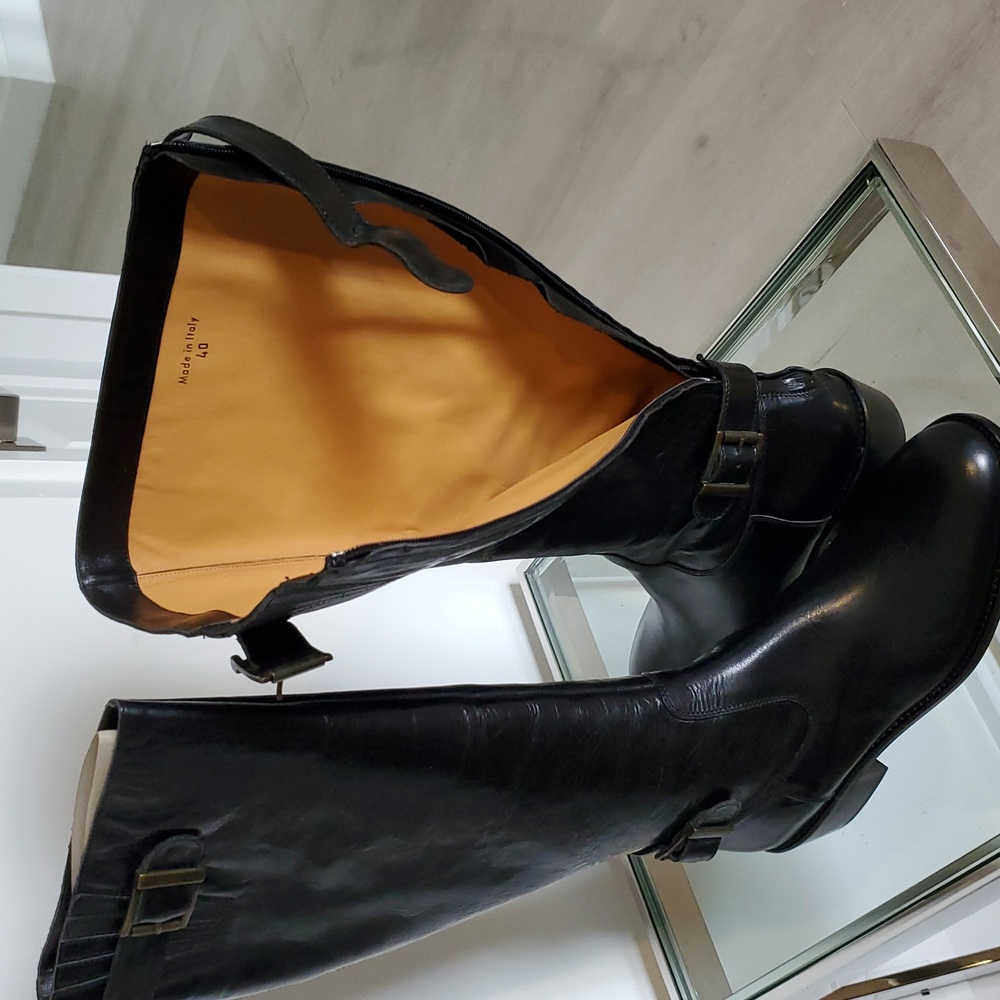 LOVE David & Richard women’s Black Leather boots Made In Italy Size 40 (10)NWOB - Picture 11 of 11